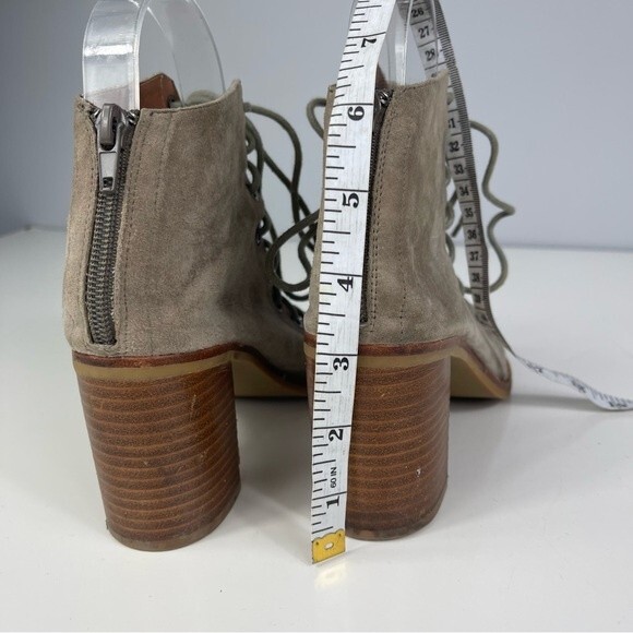 Jeffrey Campbell Cors Peep Toe Lace Up Suede Chunky Stacked Heel Boot Sandals 6 - Picture 16 of 16